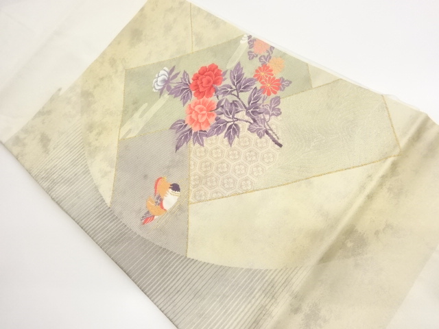 JAPANESE NAGOYA OBI / WOVEN FLOWER